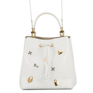 Louis Vuitton Epi Neo Noe Love Lock Handbag Bag Shoulder White